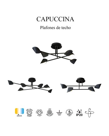 CAPUCCINA * SEMIPLAFÓN LED GRANDE 40W